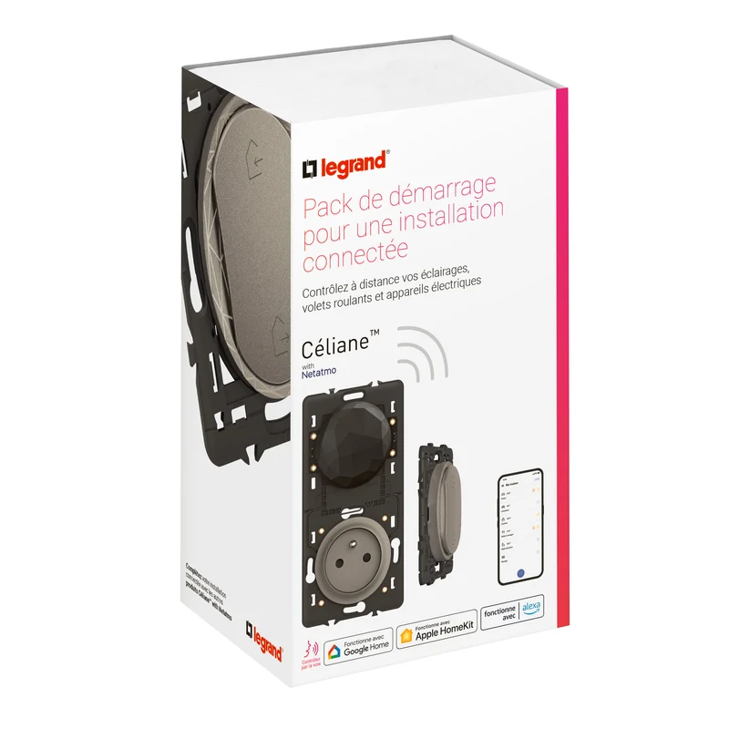 Pack de démarrage Céliane with Netatmo pour installation connectée - Titanium LEGRAND CT0443