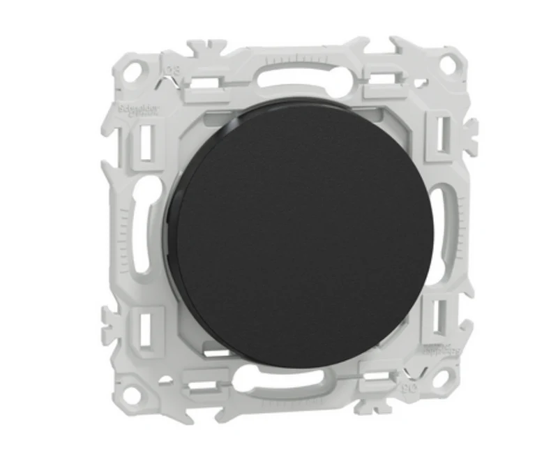Odace - va-et-vient ou poussoir - 10AX - noir onyx - Schneider Electric S940204