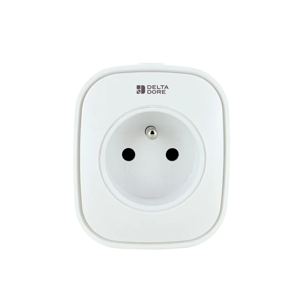 Prise connectée Zigbee blanc - Easy Plug avec mesure de la consommation - Delta Dore