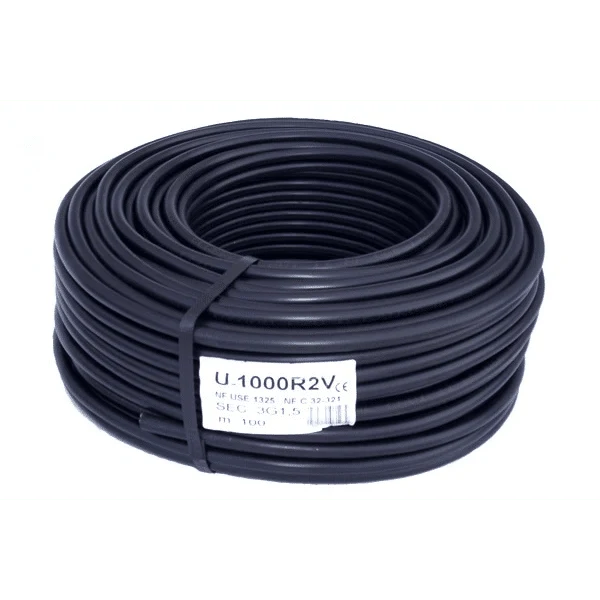 Câble rigide industriel couronne de 100m 4G1.5mm² R02V4G1.5