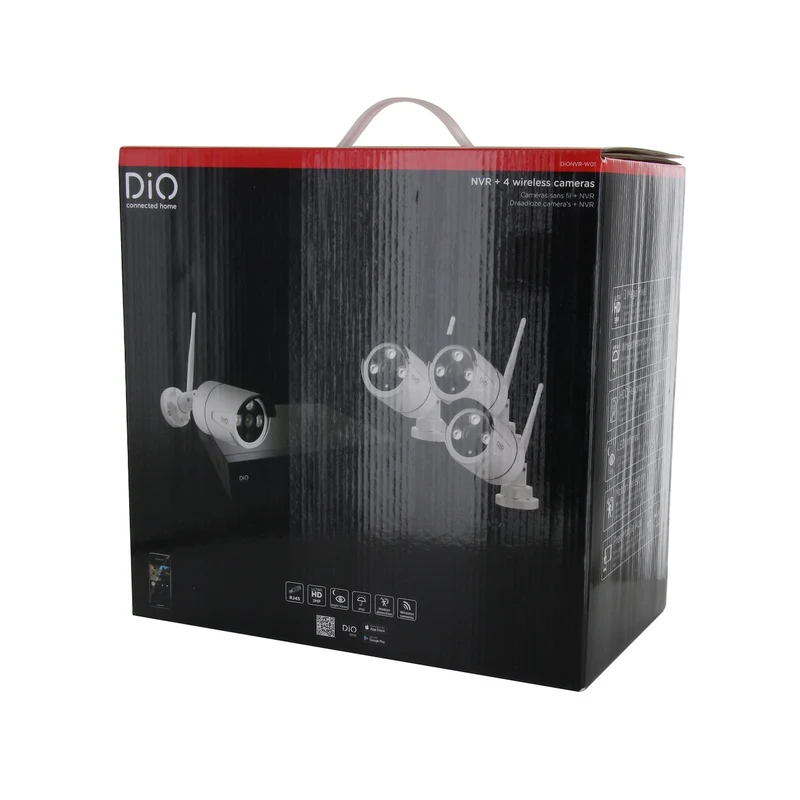 NVR DiO wireless video surveillance kit + 4 cameras
