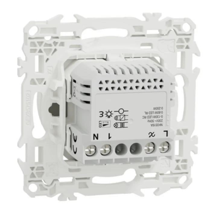 Schneider Wiser Odace - variateur rotatif led connecté Zigbee blanc - 2 ou 3 fils S920513