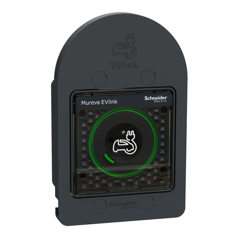 Prise courant 2P+T EVlink renforcée pour véhicule électrique - Mureva IP66 gris - Schneider MUR36014