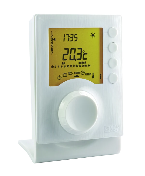 Thermostat programmable Radio pour chaudière ou PAC non réversible TYBOX 157 DELTA DORE 6053021