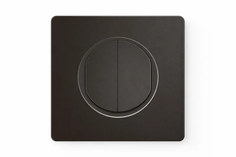 Legrand Céliane Interrupteur double va-et-vient noir - complet