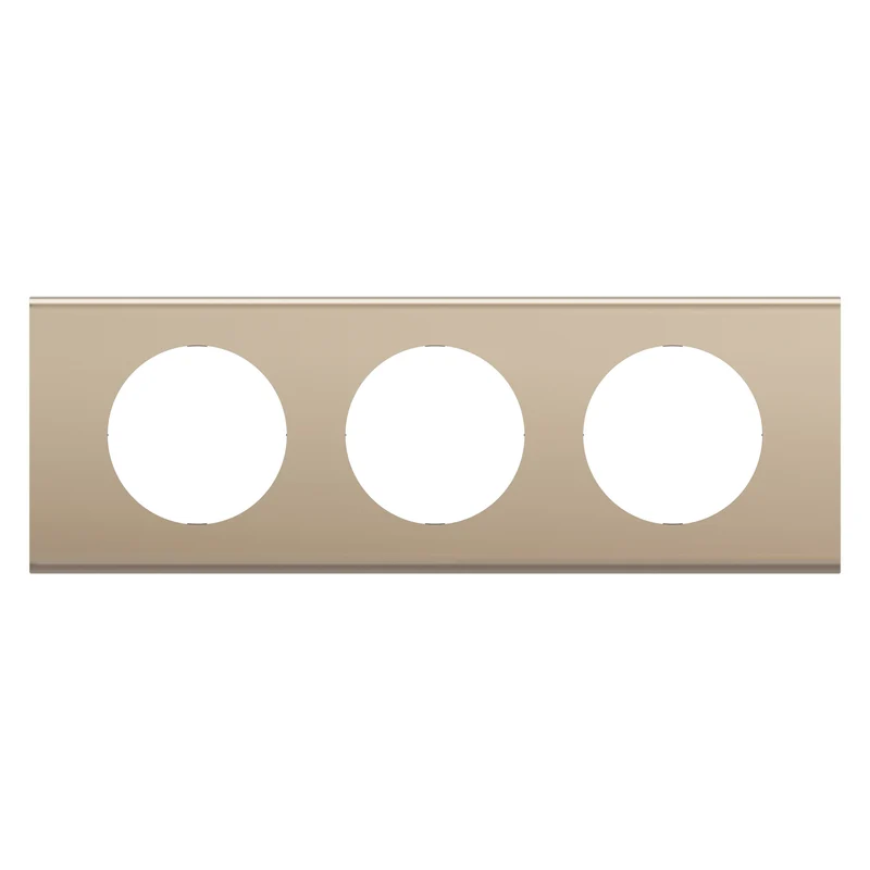 Plaque de finition Céliane 3 postes - Nickel Satiné - LEGRAND CP2103