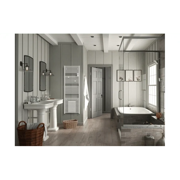 Thermor Sèche-serviettes Riva 4 mixte avec soufflerie 1750W blanc satin 471263