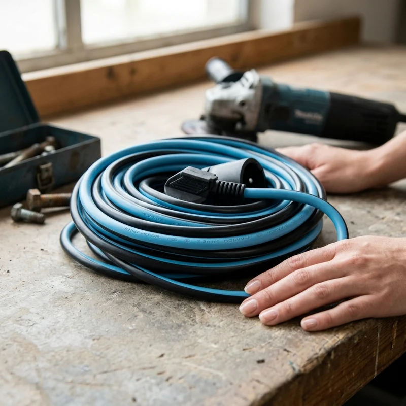 Extension cable - black / blue - 20m