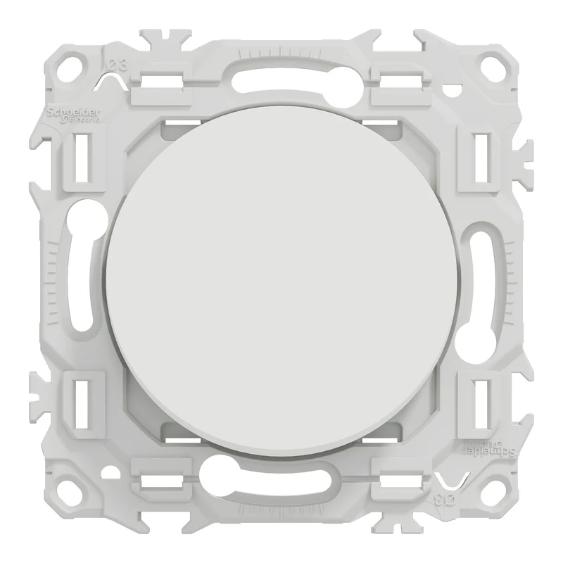 SCHNEIDER Odace - Va-et-vient interrupteur - bouton poussoir blanc craie - S920204