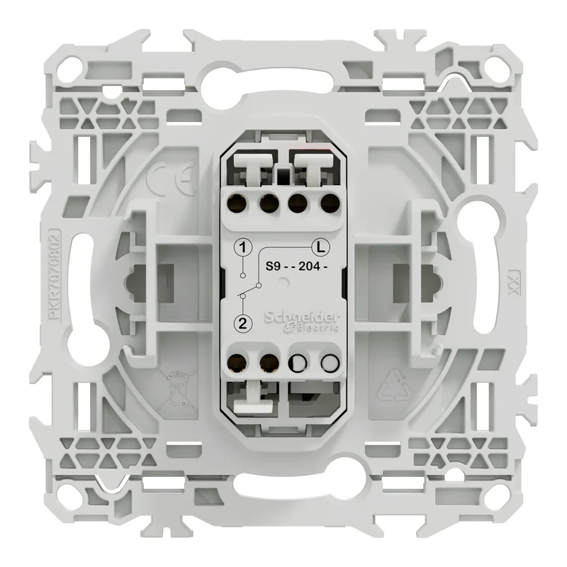 SCHNEIDER Odace - Va-et-vient interrupteur - bouton poussoir blanc craie - S920204