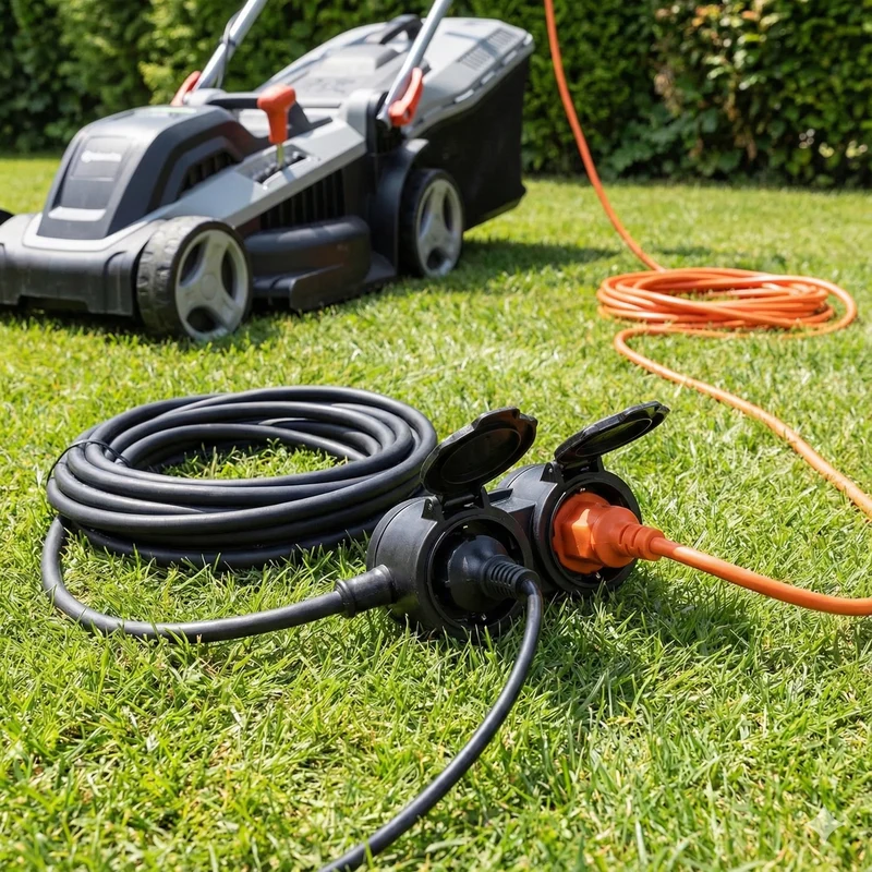 External extension cord HO5RR-F 3 x1,5mm2- IP44 Dual-Head - 5m