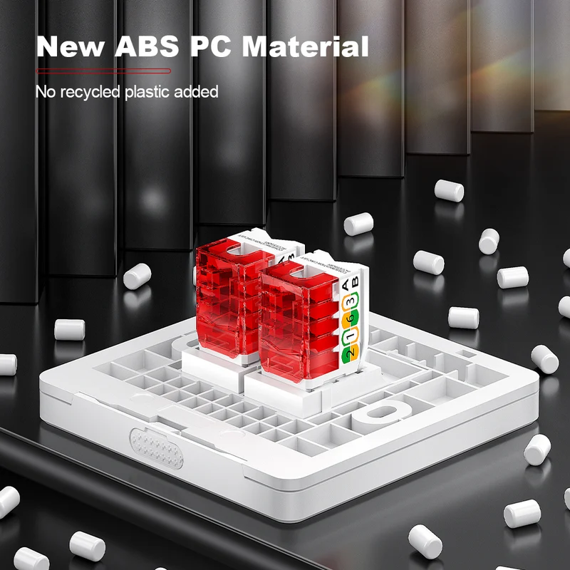 AMPCOM C86 Network Faceplate, PC+ABS Full-screen Housing, Keystone Module Compatible
