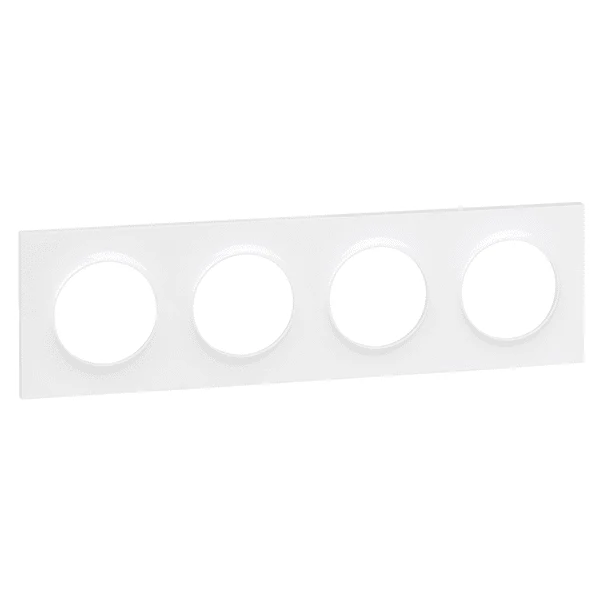 Schneider Odace STYL plaque 4 postes blanc S520708