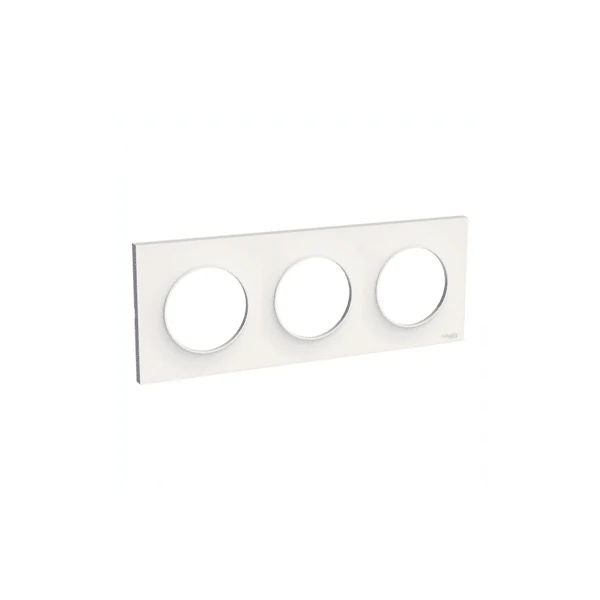 Schneider Odace STYL plaque triple 3 postes blanc - S520706