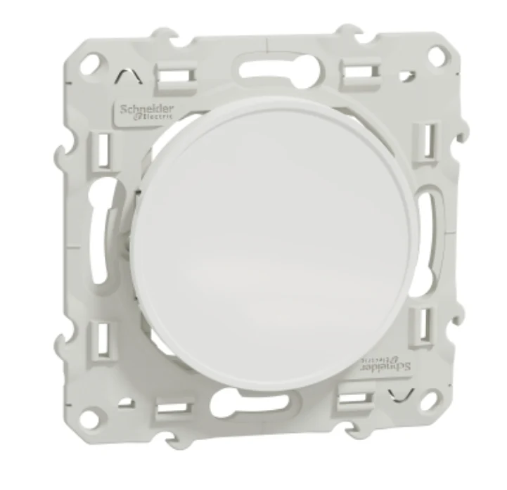 Obturateur blanc (RAL 9003) - Fixation par vis Odace Schneider Electric S520666