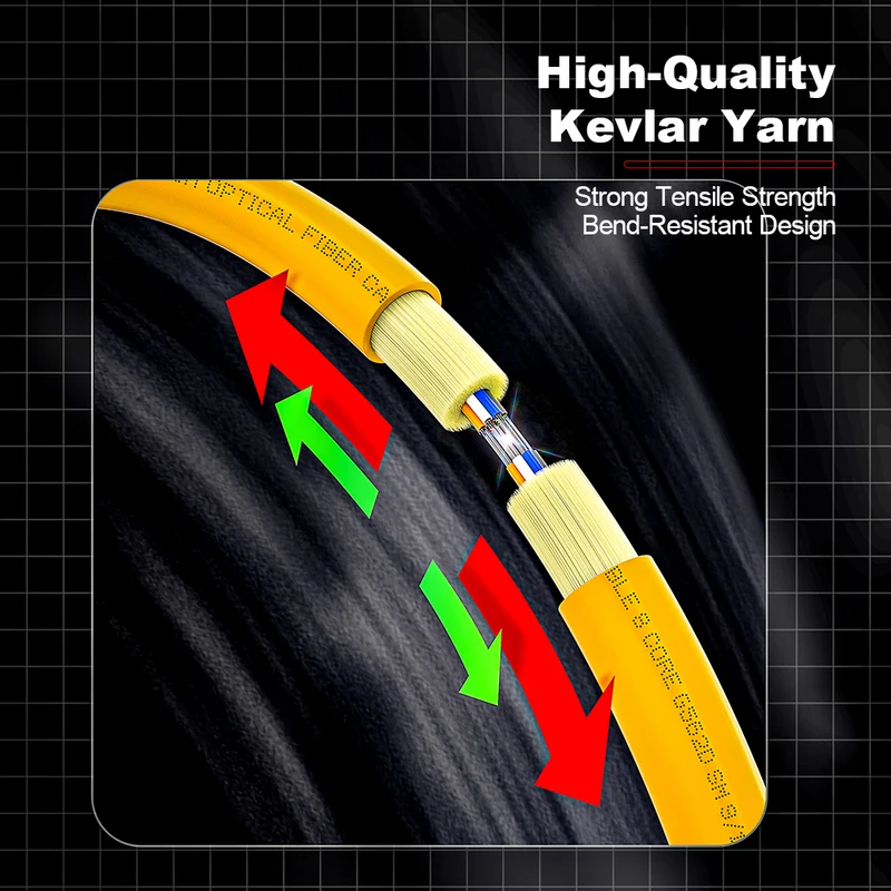 AMPCOM MPO-12 Trunk Cable, MPO-12 APC (Female) to MPO-12 APC (Female), 12 Fibers, OS2 9/125μm, LSZH/Riser, 0.35dB Max, Yellow