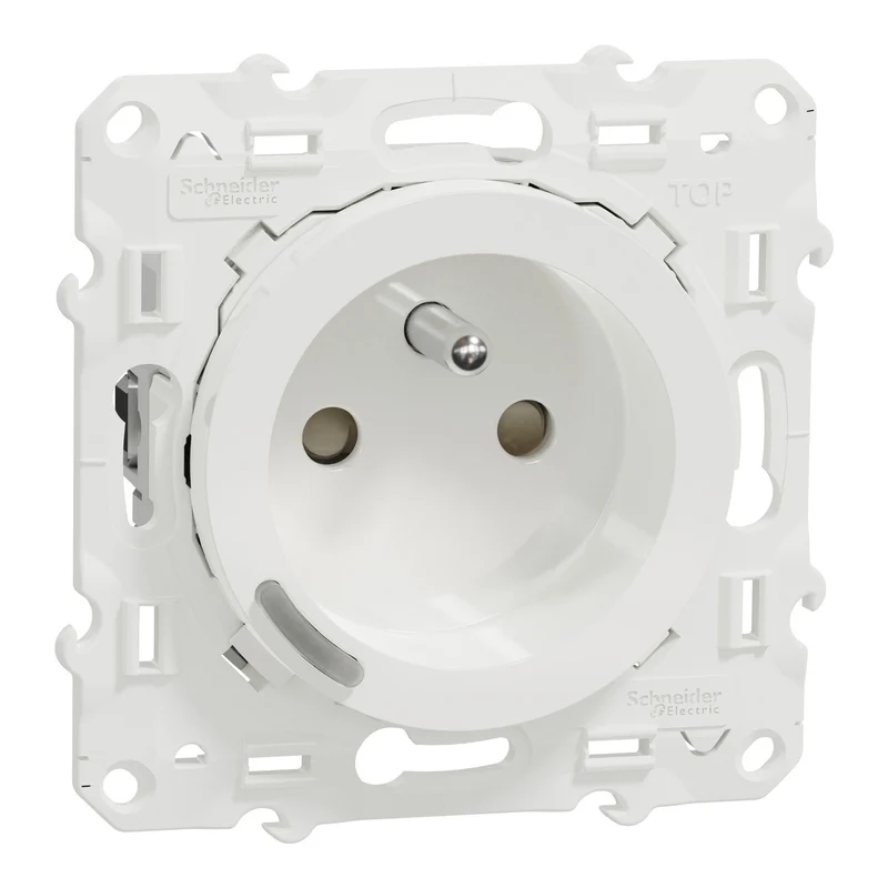 Wiser Odace - prise de courant connectée 2P+T - 16A zigbee - Schneider S520559