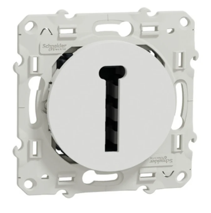 Prise téléphone odace conjoncteur en T Blanc 8 contacts à vis Schneider Electric S520496