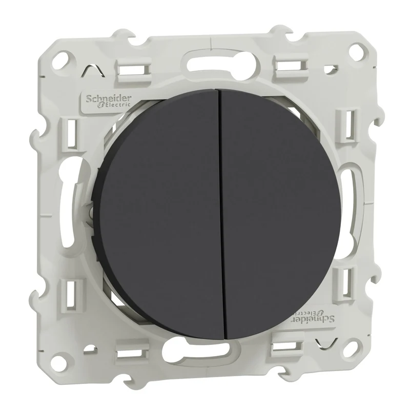 Va-et-vient avec poussoir Odace - anthracite - Schneider S540285