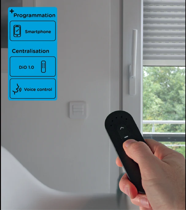 Pack with 3 Connected Shutter Switches and remote control - DiO Connect