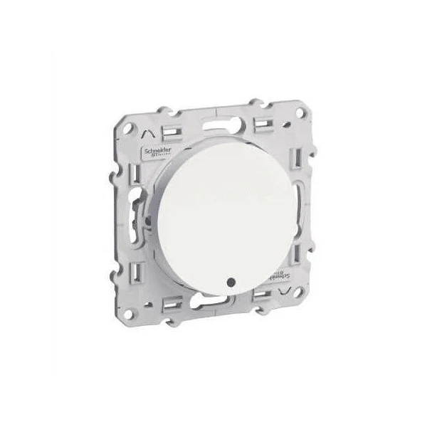 Schneider Odace poussoir blanc lumineux LED bleue à vis S520276