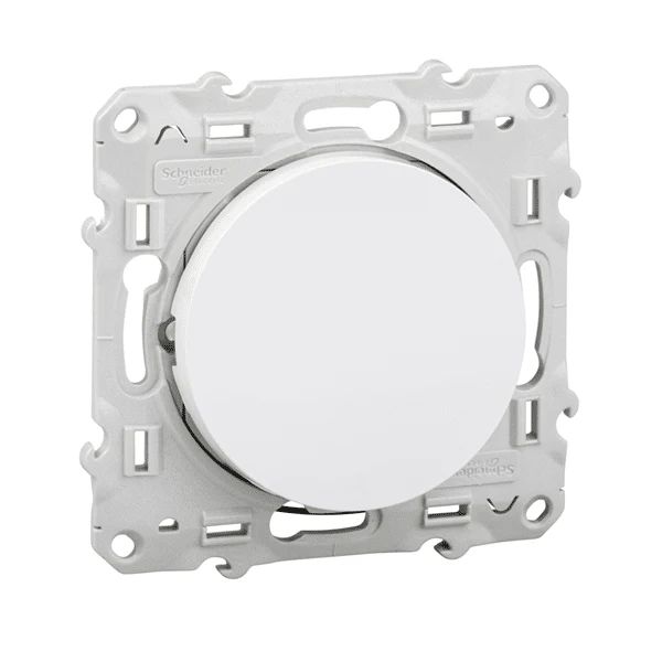 Schneider Odace interrupteur va-et-vient blanc - à voyant lumineux - S520263