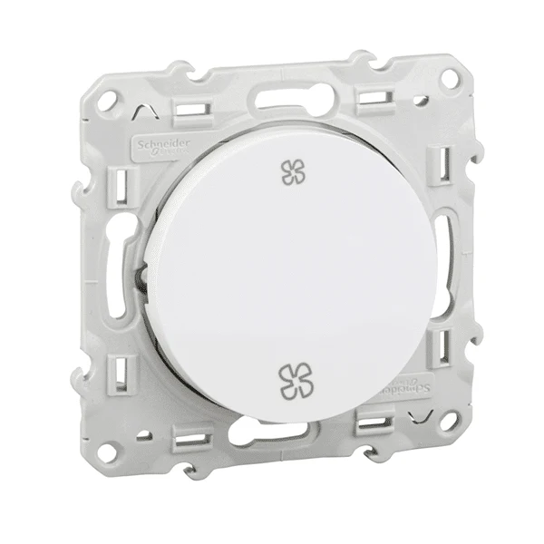 Schneider Odace interrupteur VMC blanc sans position arrêt S520233
