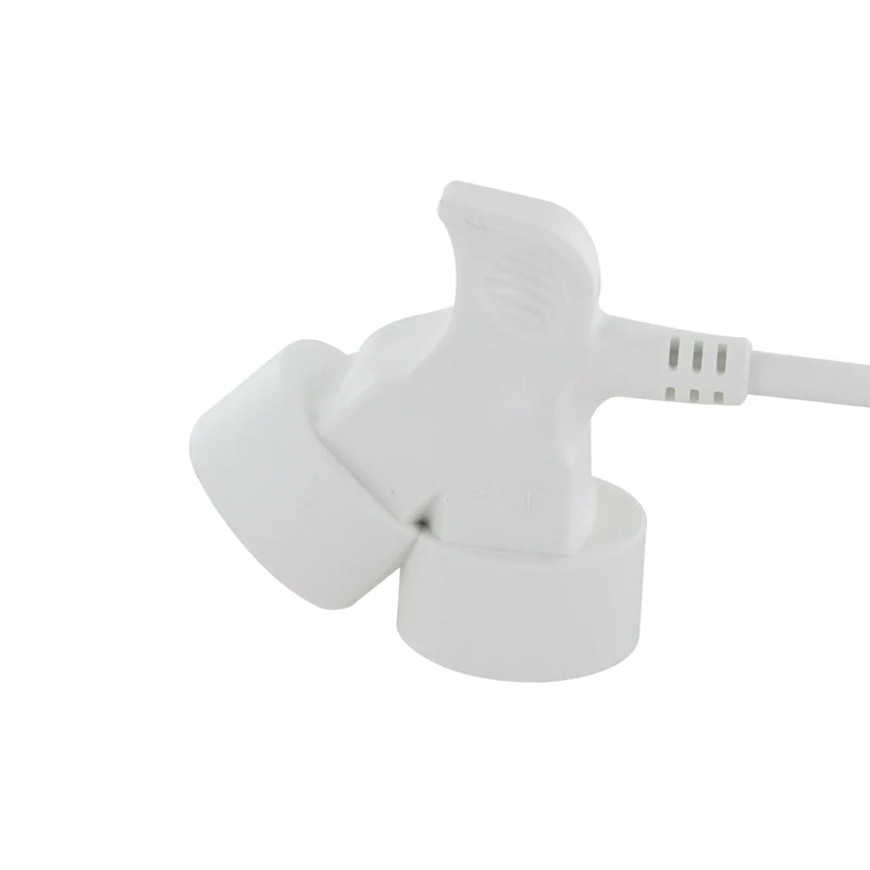 Extension cord HO5VVF 3G1,5 - 5m dual head white - SCH