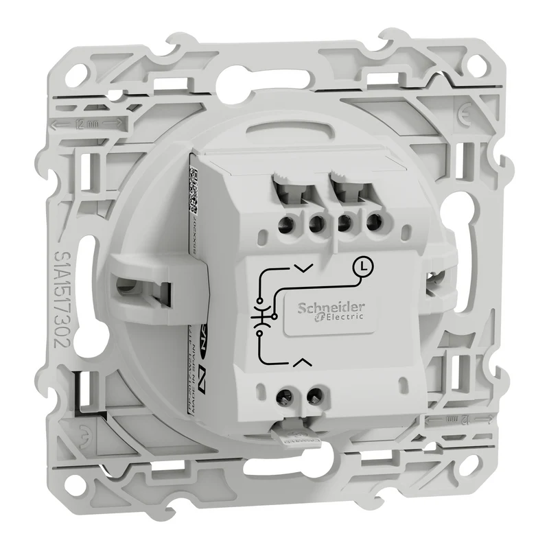 Poussoir Blanc 2 boutons - montée/descente pour volets-roulants - Odace Schneider Electric S520207