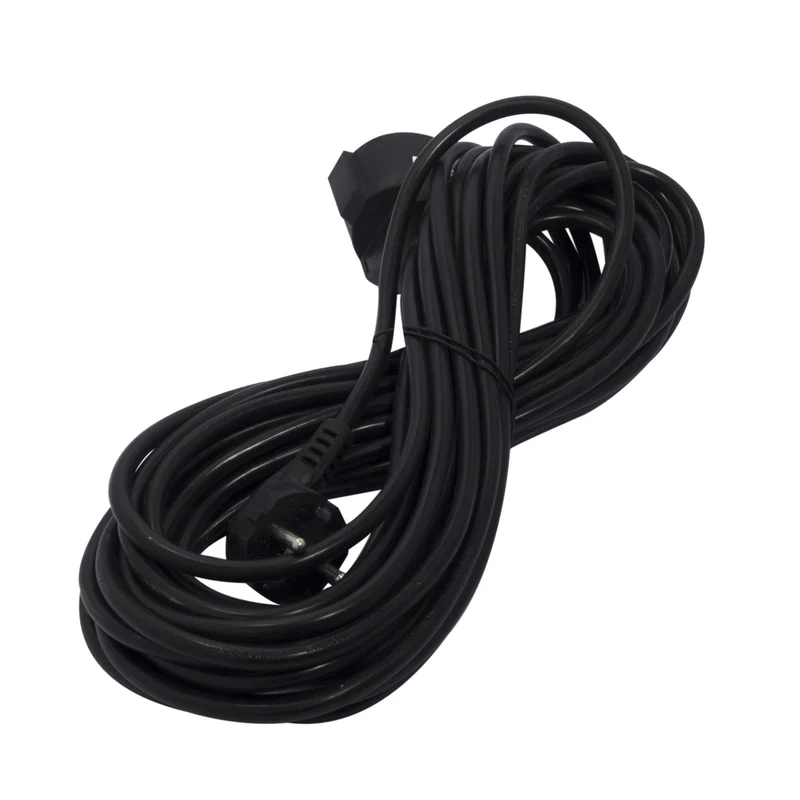 Extension lead - Black - 10 m (SCH)