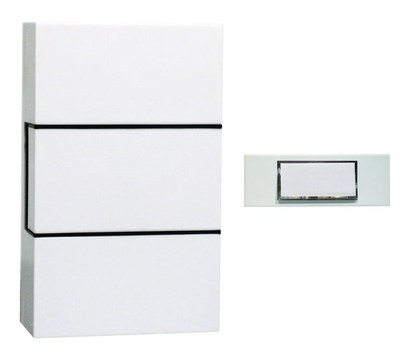 Wired doorbell with pushbutton - White