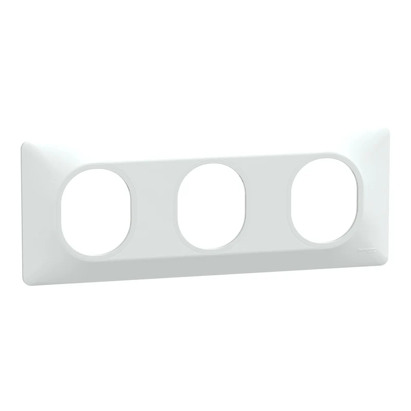 Schneider Ovalis plaque triple blanc - S320706