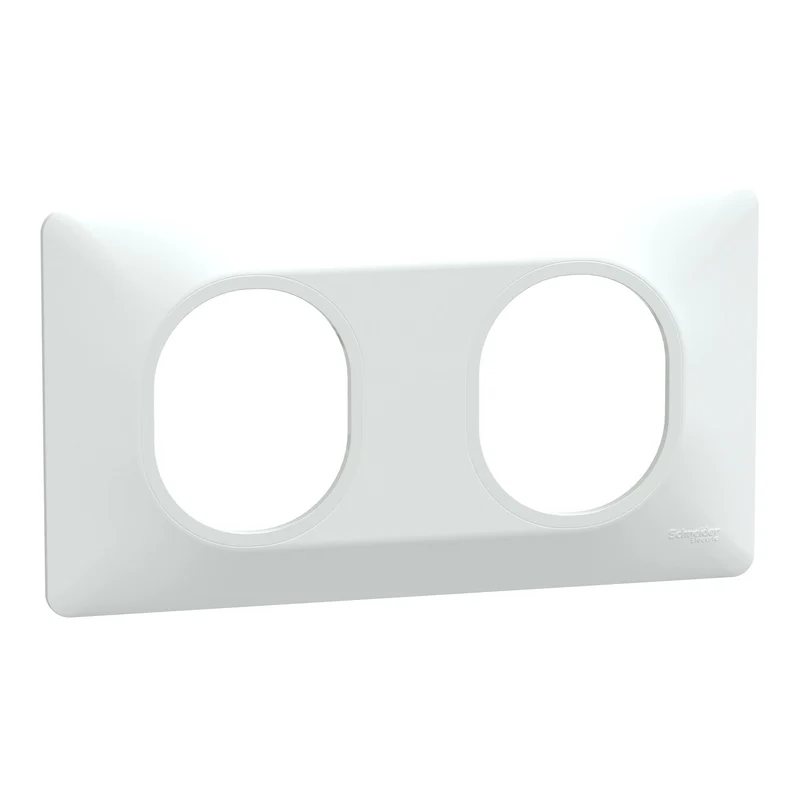 Schneider Ovalis plaque double blanc - S320704