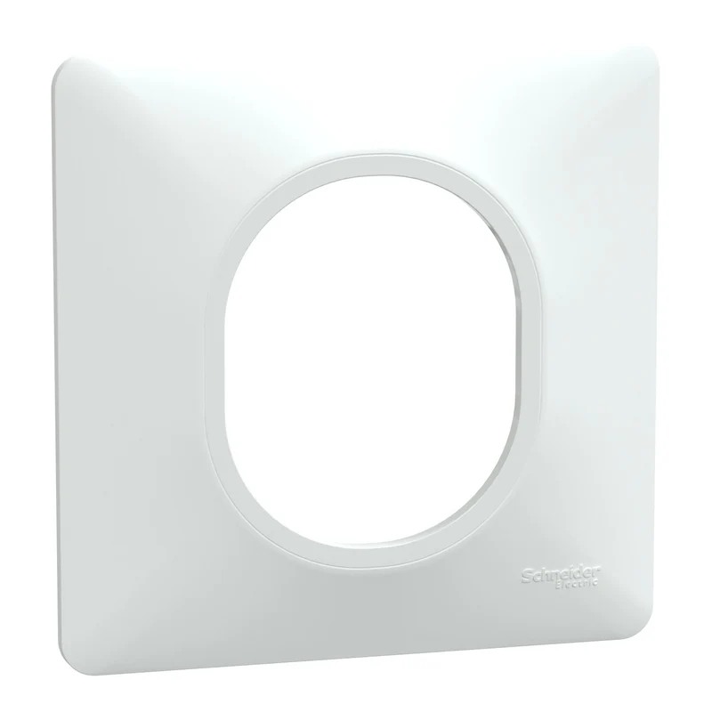 Schneider Ovalis plaque simple blanc - S320702