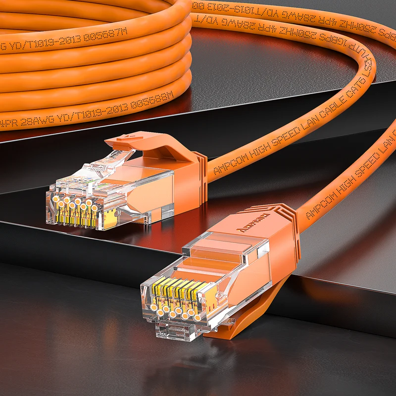 AMPCOM Cat6 28AWG UTP Patch Cable, Ultra-Slim, LSZH, for High-density Data Center Cabling