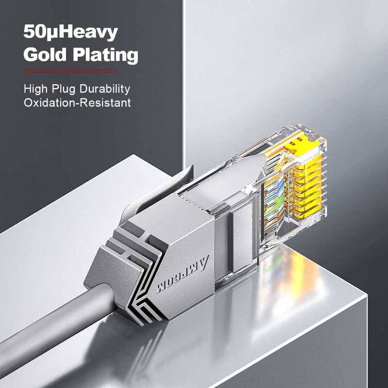 AMPCOM Cat6a 28AWG UTP Ultra-Slim LSZH Patch Cable for High-density Data Center Cabling