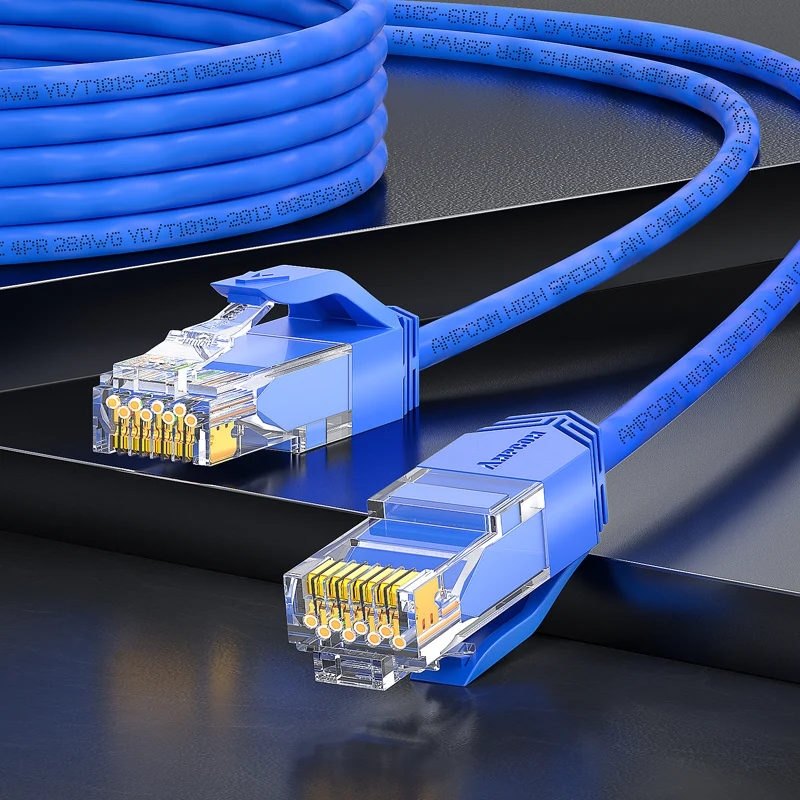 AMPCOM Cat6a 28AWG UTP Ultra-Slim LSZH Patch Cable for High-density Data Center Cabling