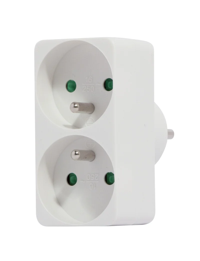 White terminal block - 2 x 16 A