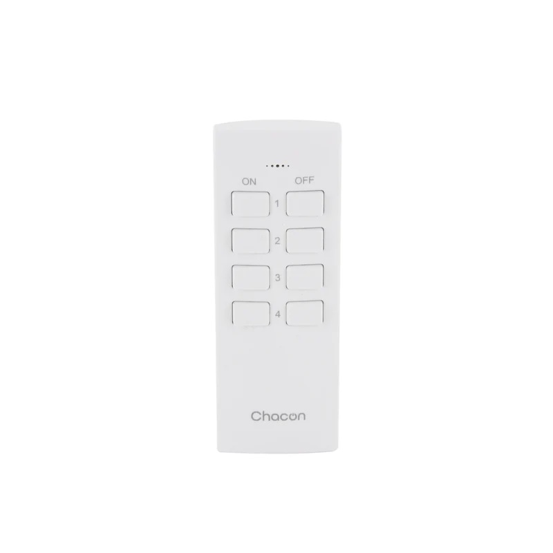 Set of two On/Off mini sockets and four-channel remote control