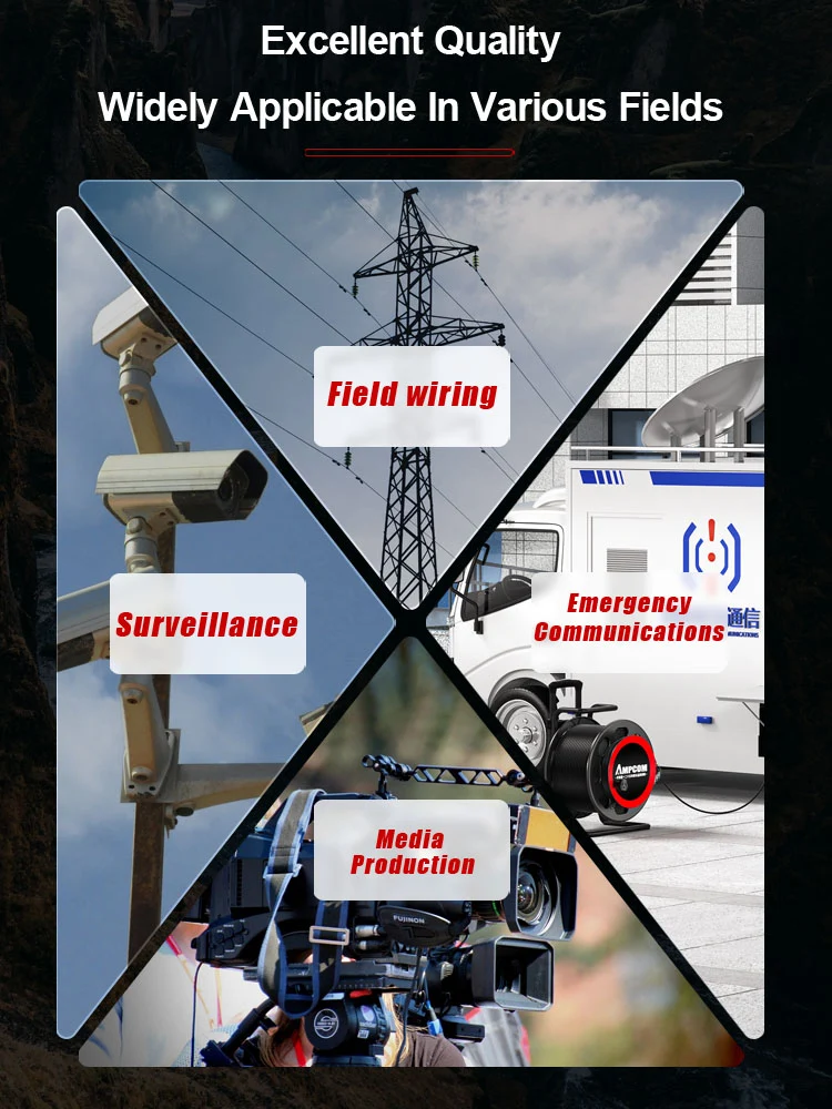 AMPCOM Field Cable Laydown Cart Efficient Field Cable Laydown Cart