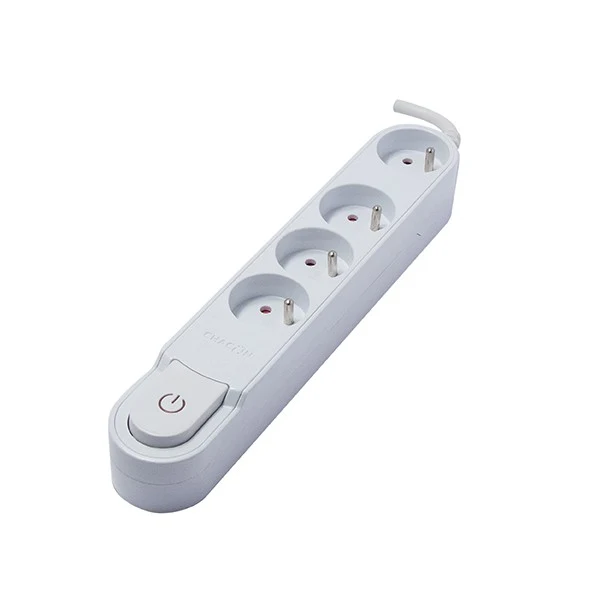 Stylish block with switch, White - 4 x 16 A - 3 m
