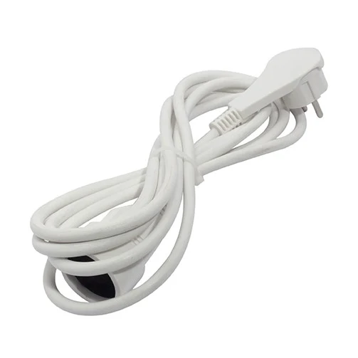 Flat plug extension 3 m - White (SCH)