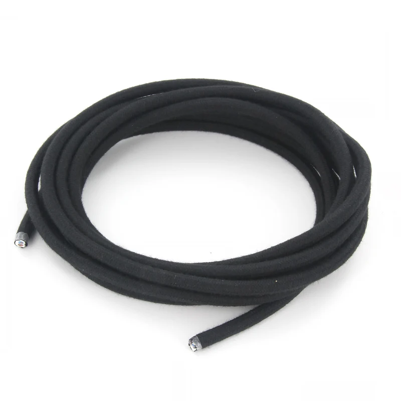 Cotton fabric cable - 3 m - Black