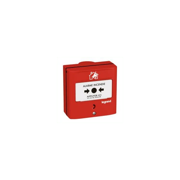 Déclencheur manuel équipement d'alarme incendie conventionnel standard Legrand 138012