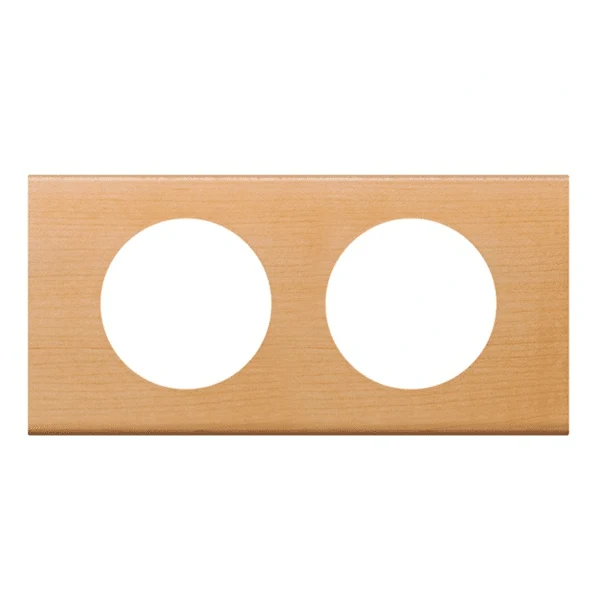 Céliane plaque Matière 2 postes entraxe 71mm Erable - Legrand 069212