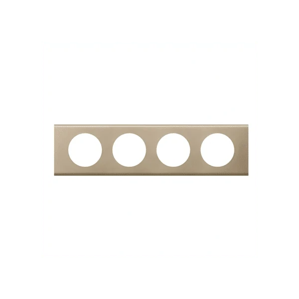 Céliane plaque 4 postes Nickel Velours 069114