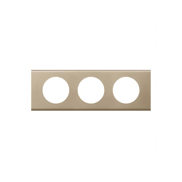 Céliane plaque 3 postes Nickel Velours - Legrand 069113