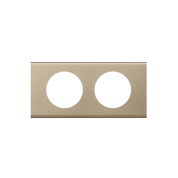 Céliane plaque 2 postes Nickel Velours - Legrand 069112