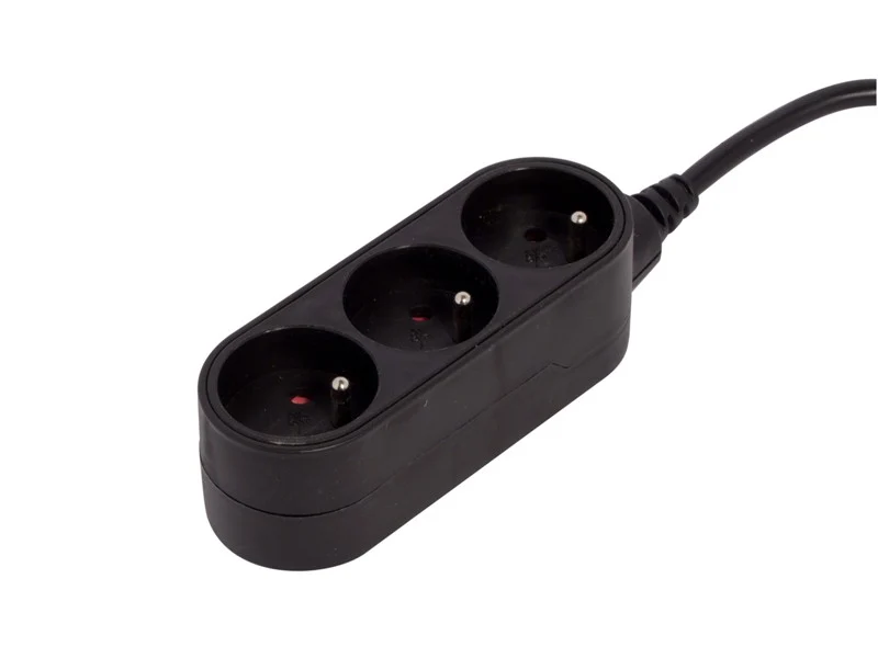 Stylish power strip Black - 3 x 16 A - 1.5 m