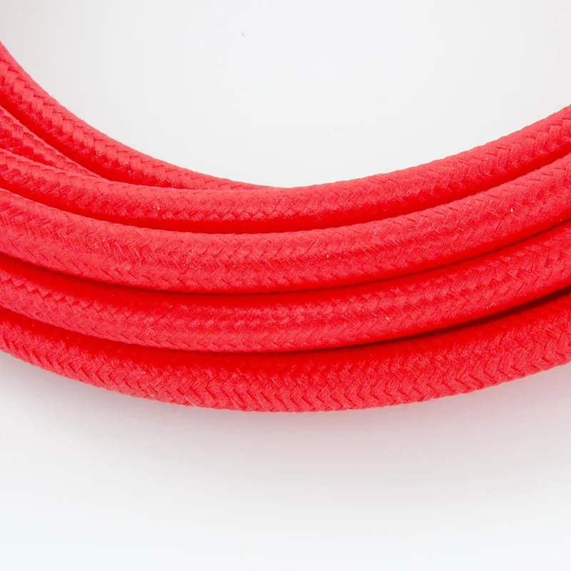 Fabric cable + switch, 2 m - Red